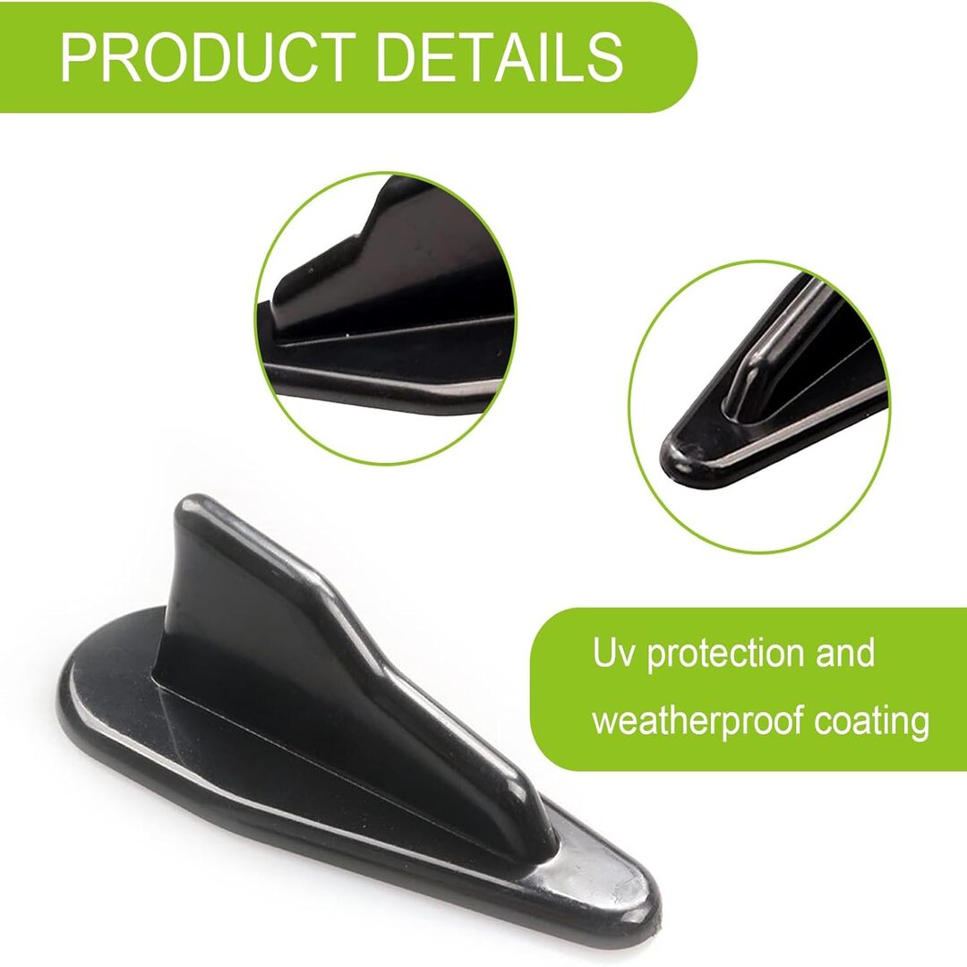 Universal Car Roof Shark Fin Spoiler Wings For Decoration 10 Pcs Set
