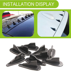 Universal Car Roof Shark Fin Spoiler Wings For Decoration 10 Pcs Set