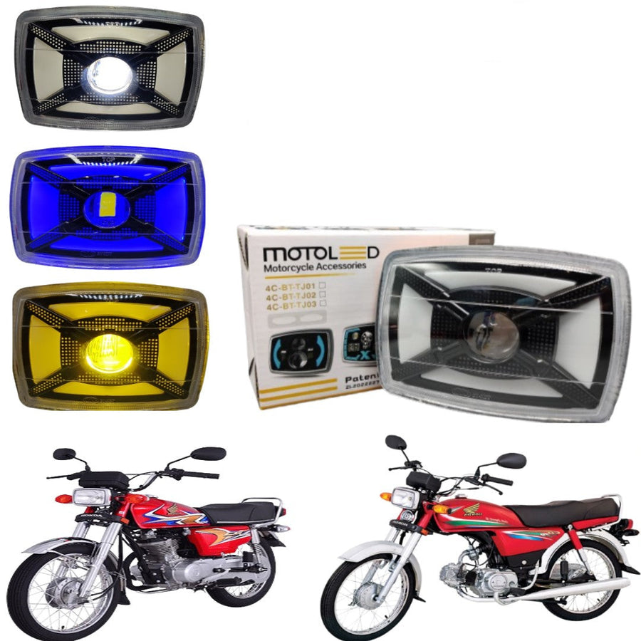 1 Pc Universal MOTOLED Matrix Style Dual Color Headlight Beam For Honda CD70 / CG125