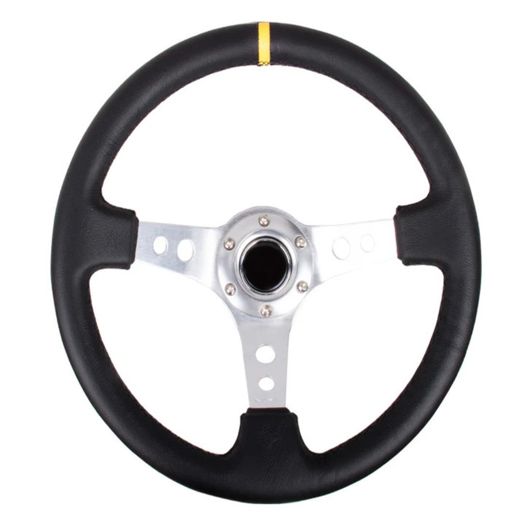 Universal Matt Finishing Steering Deep Dish Silver 1 Pc