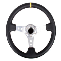 Universal Matt Finishing Steering Deep Dish Silver 1 Pc