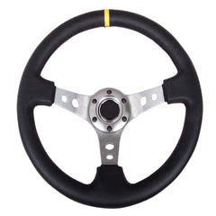 Universal Matt Finishing Steering Deep Dish Silver 1 Pc