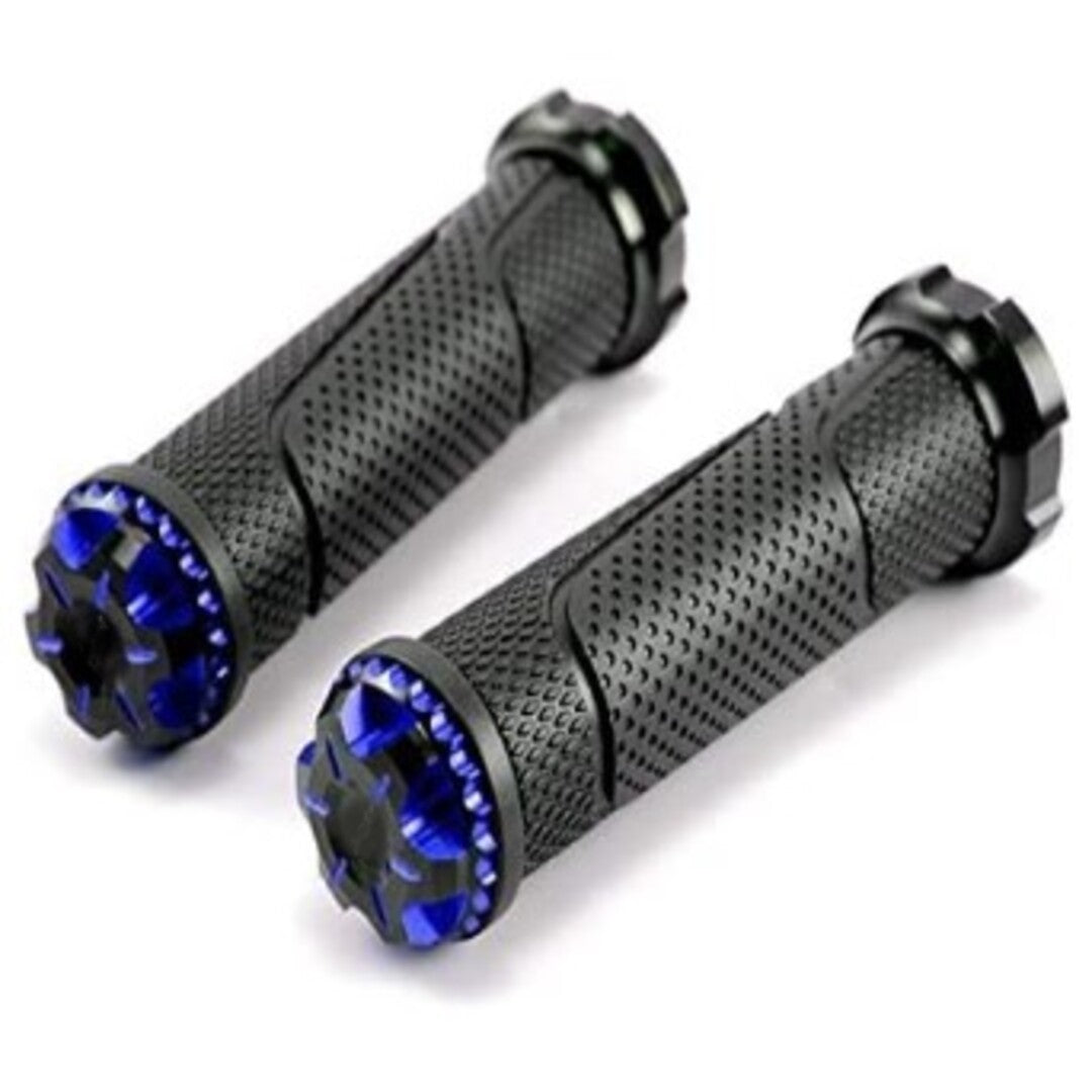 Universal Motorcycle Bike Handle Grips  in Premium Quality 2 Pcs Set Blue