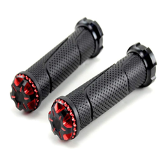 Universal Motorcycle Bike Handle Grips  in Premium Quality 2 Pcs Set Red