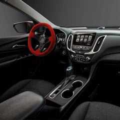 Universal Red Deep Dish Steering With Premium Quality In Alcantara Staff