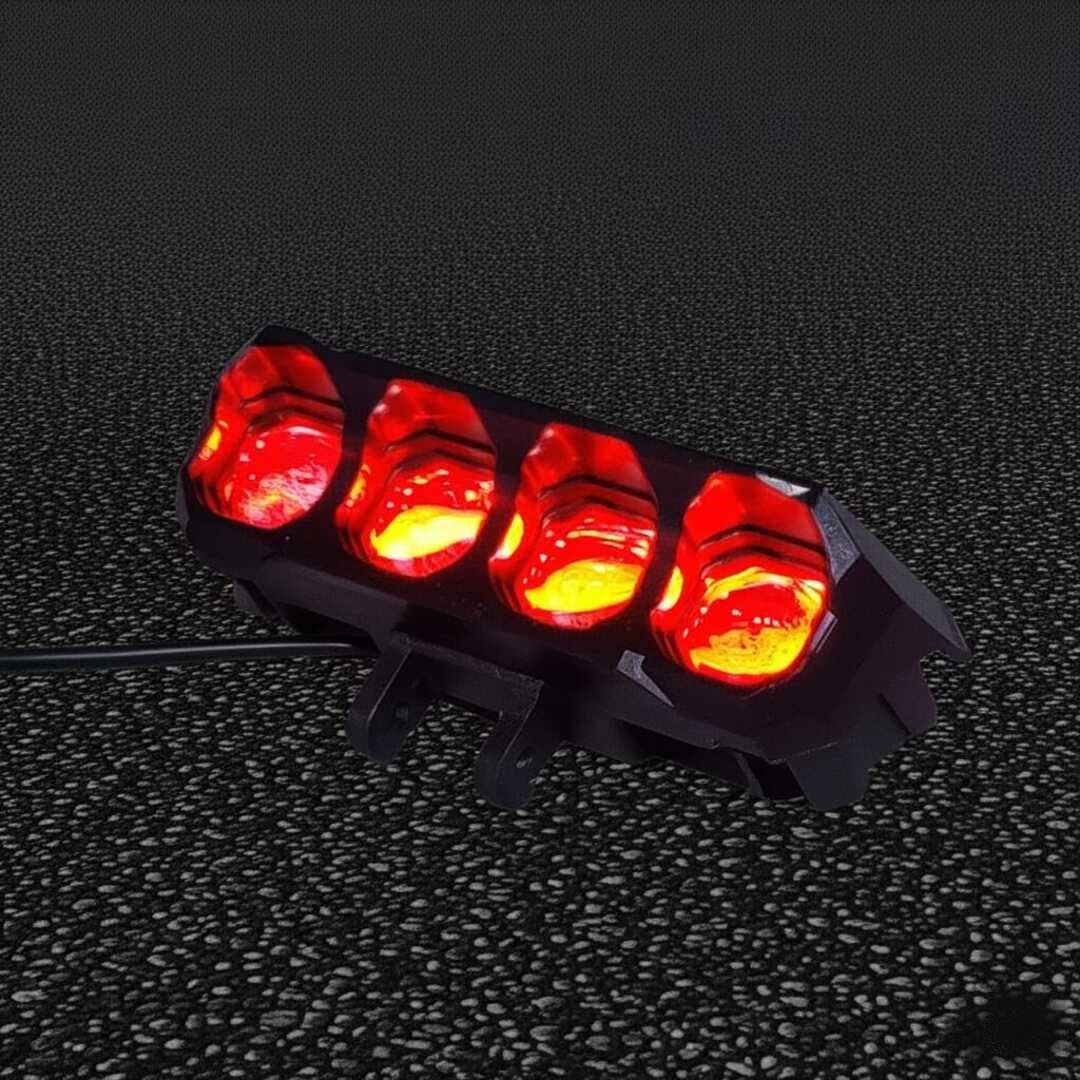 1PCS TFMOTO 4 SMD Spotlight 20 Watt Lens Devil Eye Dual Color Beam Fog Lights With Free Switch