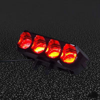 1PCS TFMOTO 4 SMD Spotlight 20 Watt Lens Devil Eye Dual Color Beam Fog Lights With Free Switch