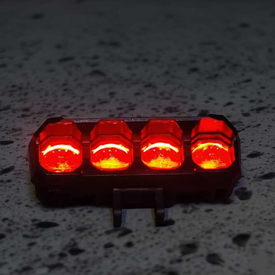 1PCS TFMOTO 4 SMD Spotlight 20 Watt Lens Devil Eye Dual Color Beam Fog Lights With Free Switch