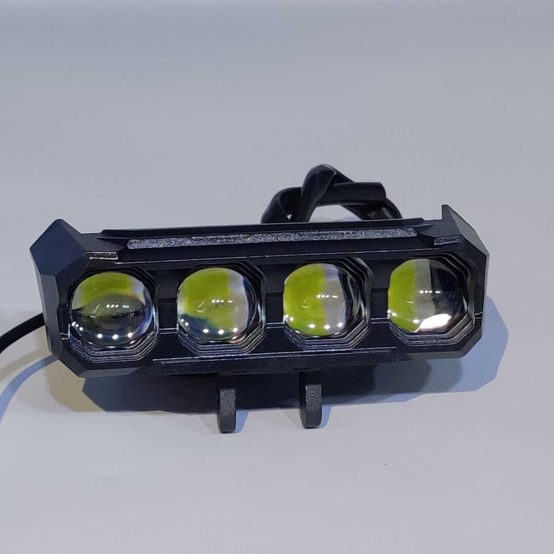 1PCS TFMOTO 4 SMD Spotlight 20 Watt Lens Devil Eye Dual Color Beam Fog Lights With Free Switch