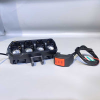 1PCS TFMOTO 4 SMD Spotlight 20 Watt Lens Devil Eye Dual Color Beam Fog Lights With Free Switch