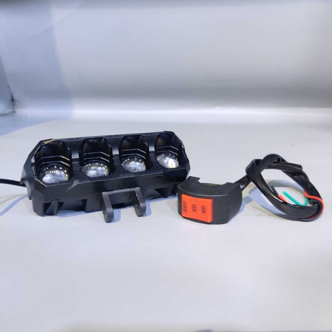 1PCS TFMOTO 4 SMD Spotlight 20 Watt Lens Devil Eye Dual Color Beam Fog Lights With Free Switch