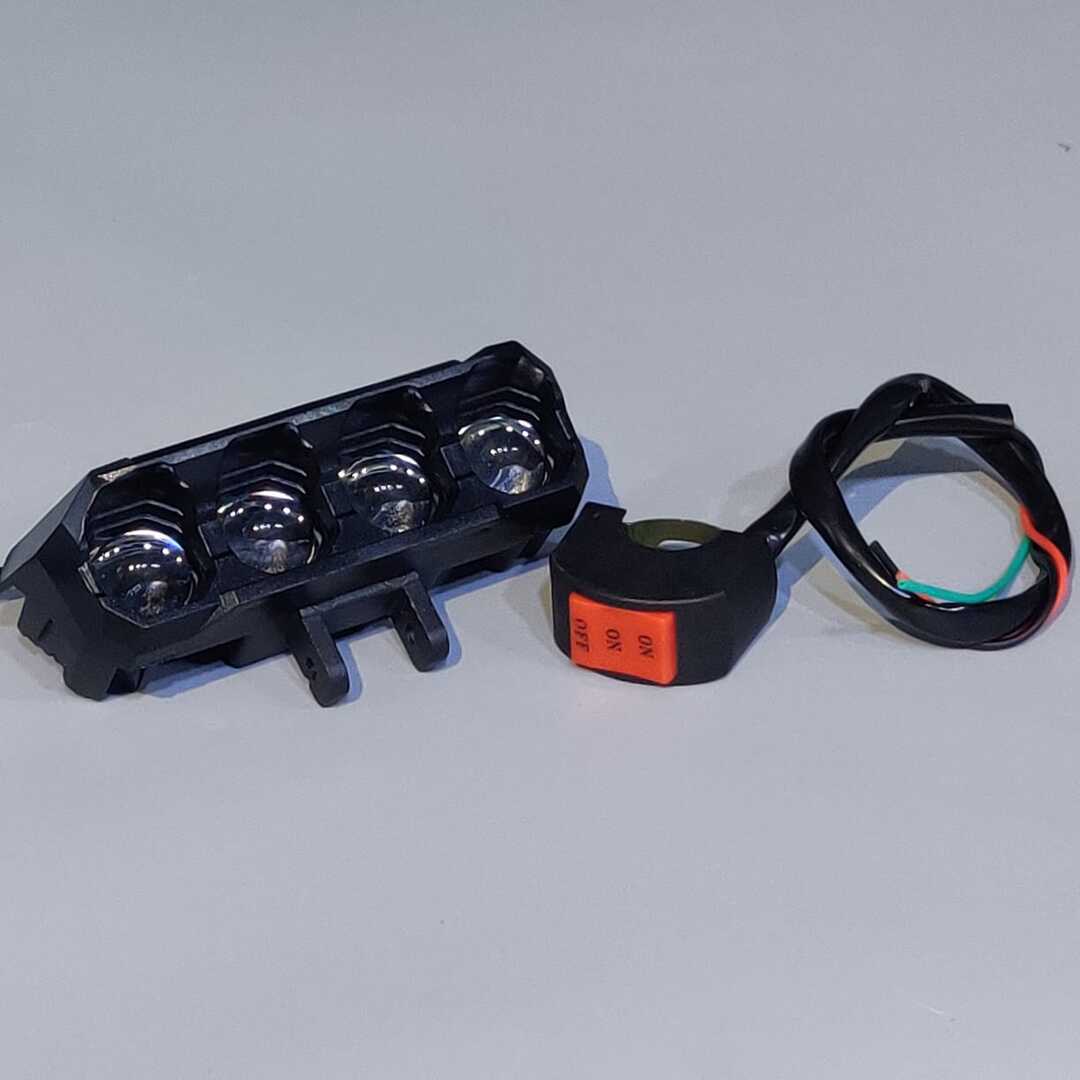 1PCS TFMOTO 4 SMD Spotlight 20 Watt Lens Devil Eye Dual Color Beam Fog Lights With Free Switch