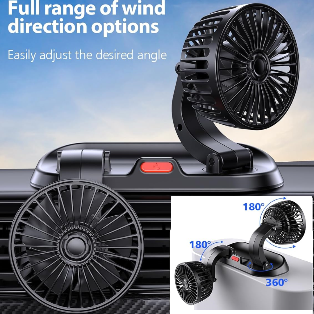 Universal USB 5V Mini Electric Car Fan Low Noise Summer Car Air Conditioner 360 Degree Rotating Cooling Fan Car 1 Pc
