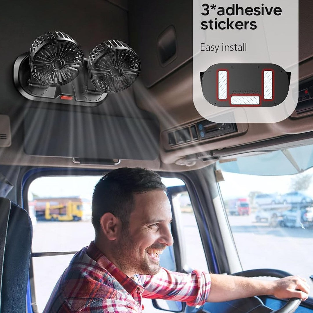 Universal USB 5V Mini Electric Car Fan Low Noise Summer Car Air Conditioner 360 Degree Rotating Cooling Fan Car 1 Pc