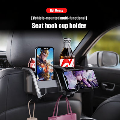Universal 3 in 1 Car Seat Multifunctional Cup Holder Cell Phone Holder Car Headrest Hook Storage Box For Car