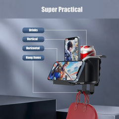 Universal 3 in 1 Car Seat Multifunctional Cup Holder Cell Phone Holder Car Headrest Hook Storage Box For Car