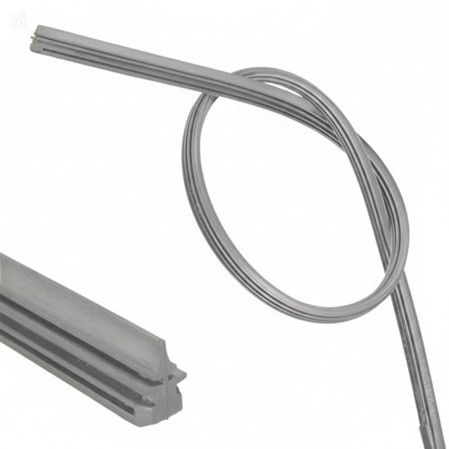 2 Pcs Set Universal Wind Screen Wiper Silicone Rubber In Premium Quality Grey