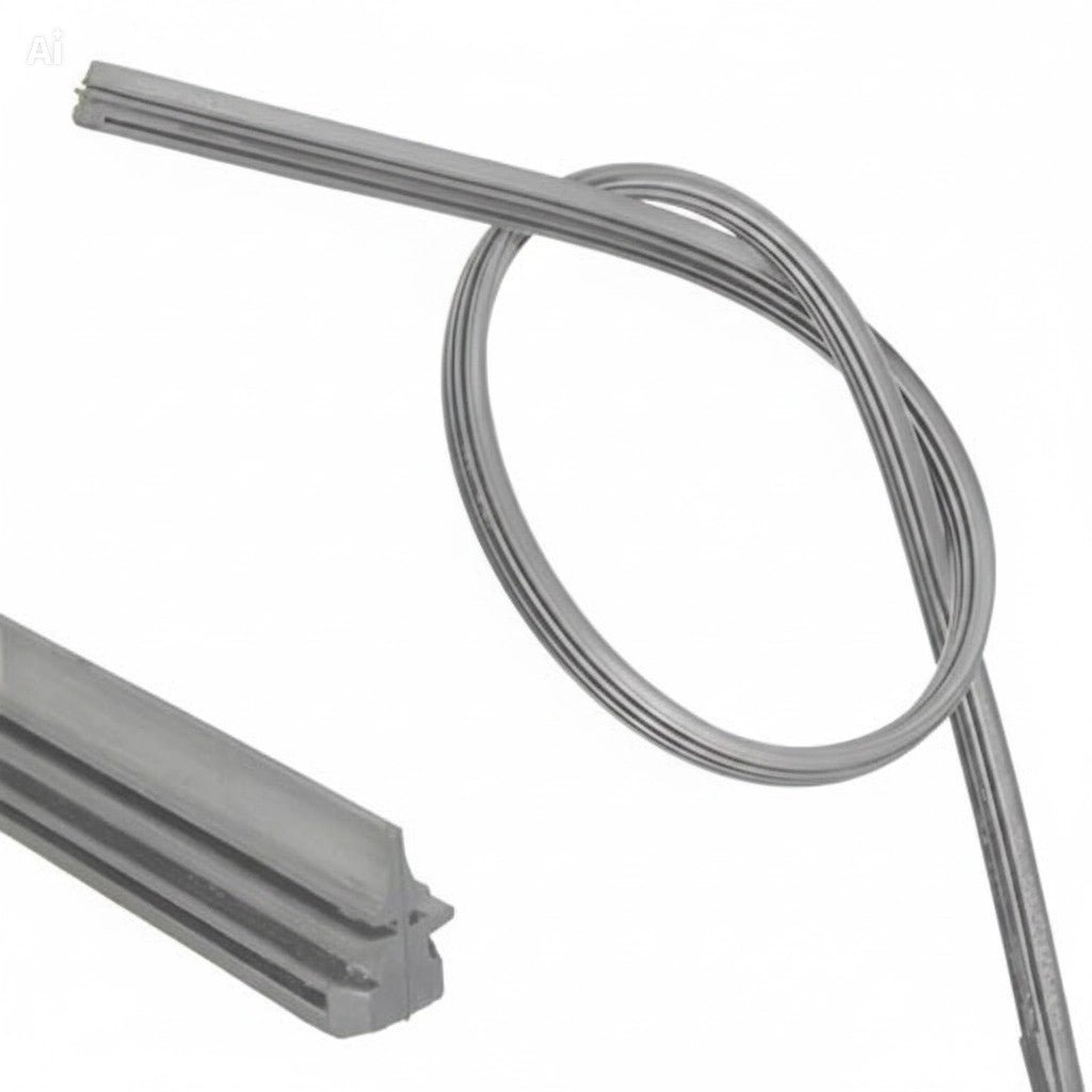 2 Pcs Set Universal Wind Screen Wiper Silicone Rubber In Premium Quality Grey