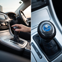 1 Pc Universal Suzuki Crystal RGB Gear Knob In Carbon Fiber