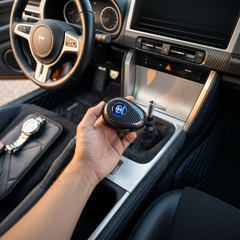 1 Pc Universal Toyota Crystal RGB Gear Knob In Carbon Fiber