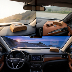 1 Pc Universal Car Dashboard Tissue Box In Premium Quality (Brown)