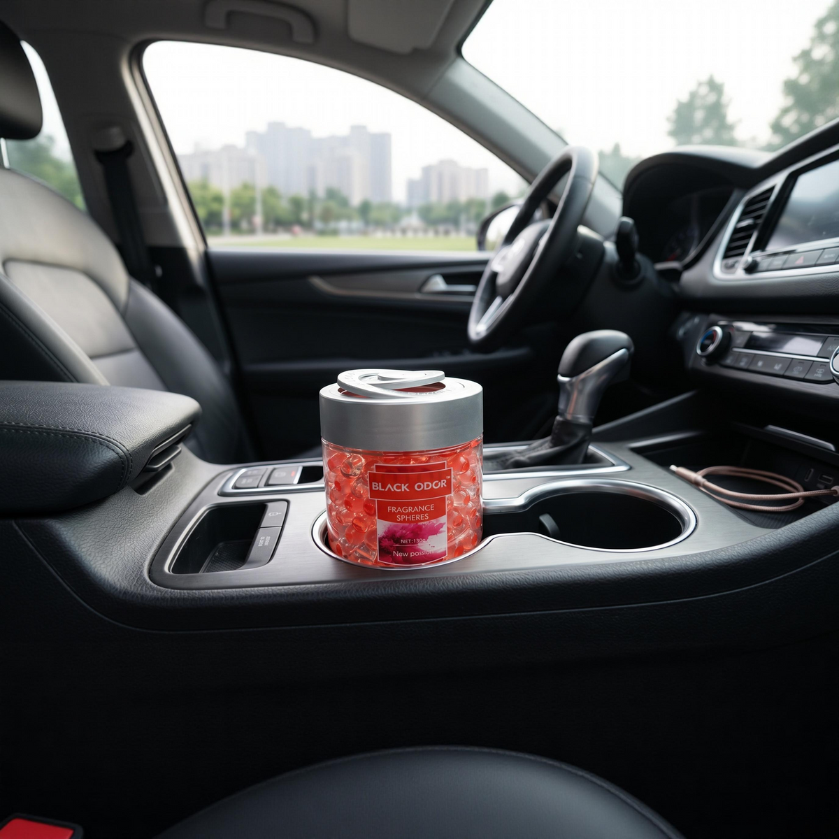 1 Pc Universal Black Odor Luxury Car Perfume Modern Car Fragrance Soft Boba Bubble Gel Perfume For Car Diffuser Long Lasting Dashboard Perfume (New Passion)