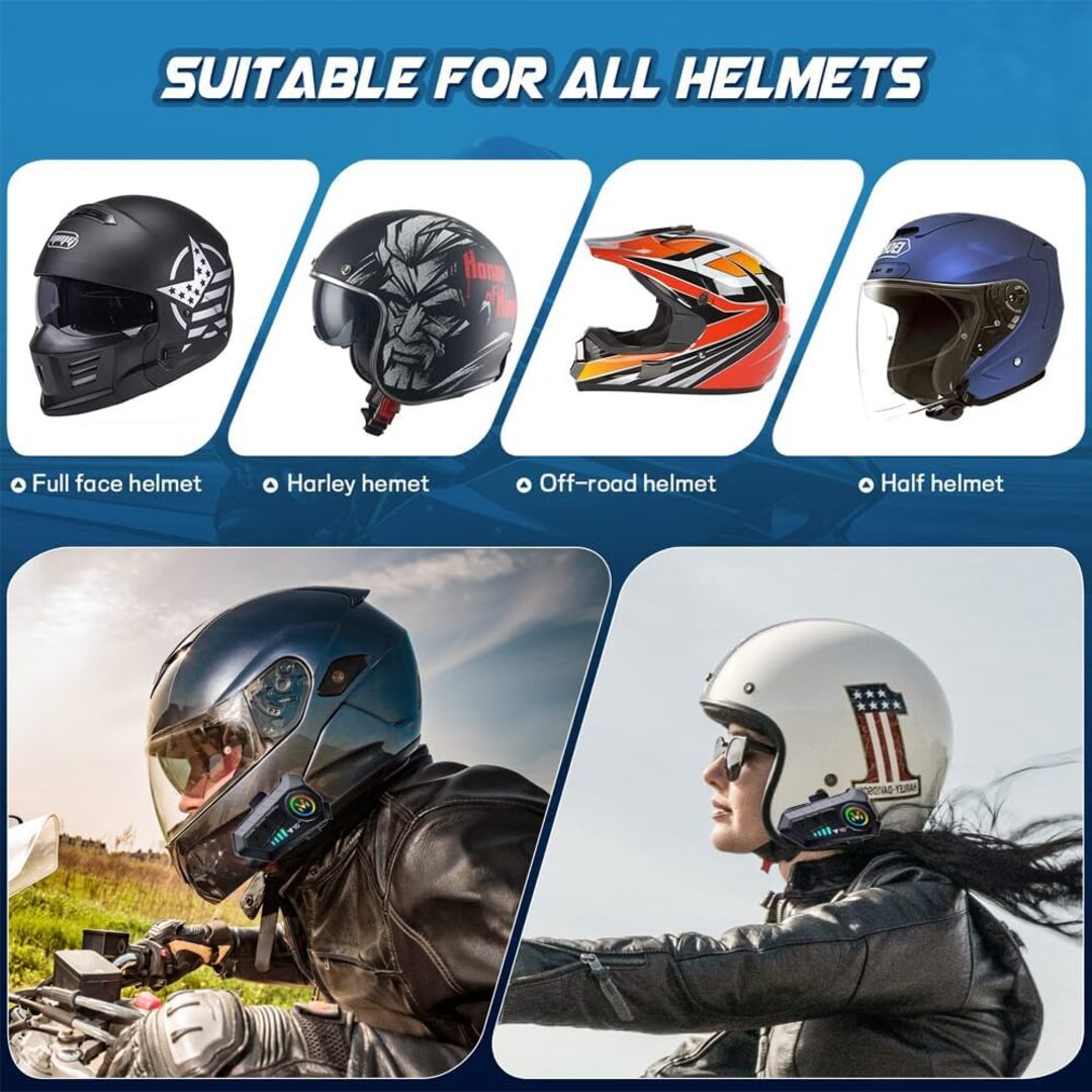 can bluetooth motorcycle helmets talk to each other V10 Helmet Talk Motorcycle Wireless Helmet Bluetooth with CVC Noise Re – Chaudhry Auto Store