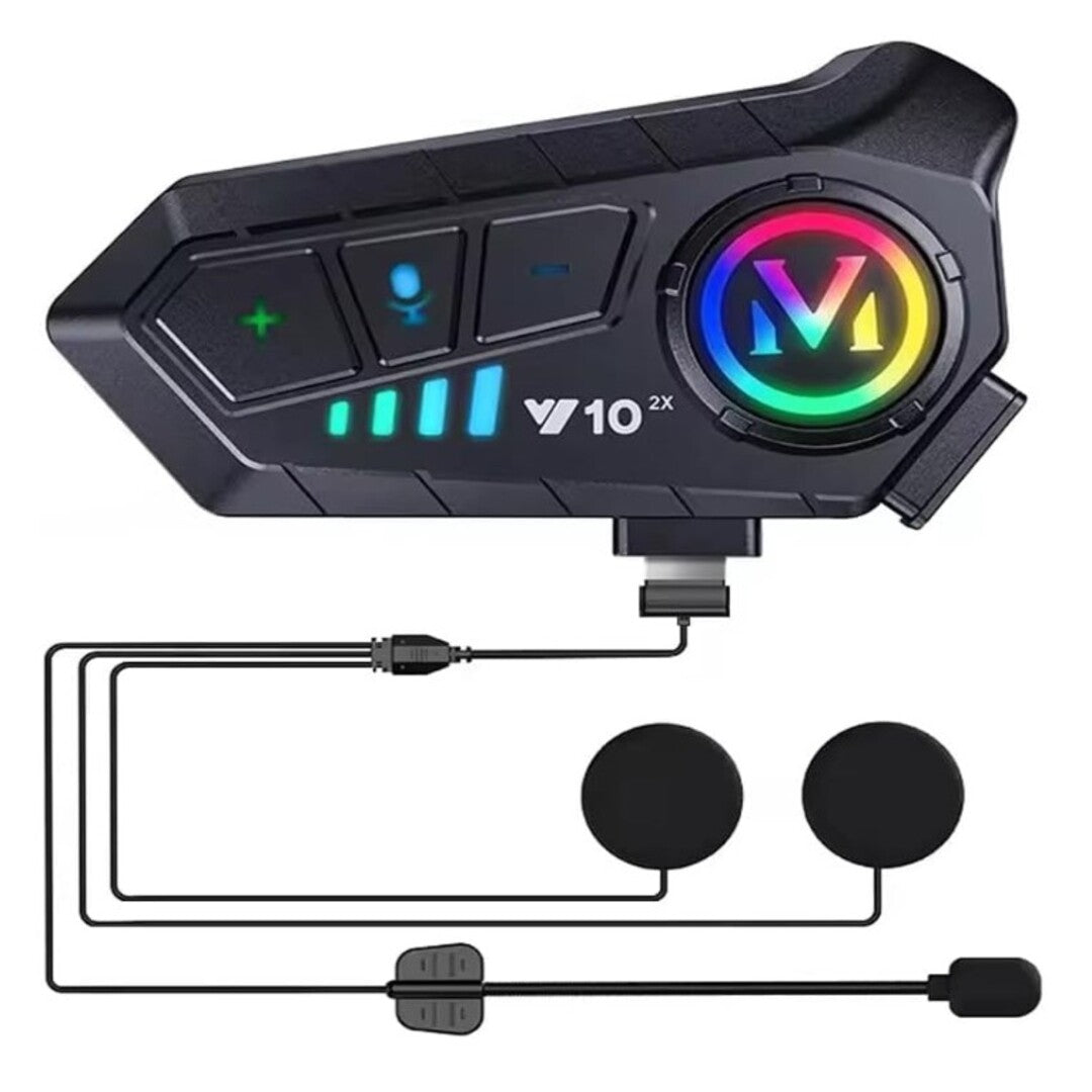 V10 Helmet Talk Motorcycle Wireless Helmet Bluetooth with CVC Noise Reduction Music Control Response Function for motorcycle helmet 1 PC