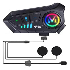V10 Helmet Talk Motorcycle Wireless Helmet Bluetooth with CVC Noise Reduction Music Control Response Function for motorcycle helmet 1 PC