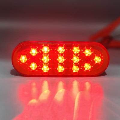 Universal 3rd Brake Lamp F10 Style Oval 15 LED Tail Light 1 Pcs