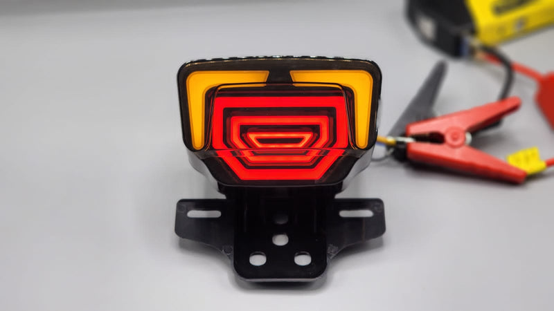 Motorcycle LED Smoke Back Light Tail Light with Indicators Turn Signal Fancy Sporty For CD 70 & CG 125