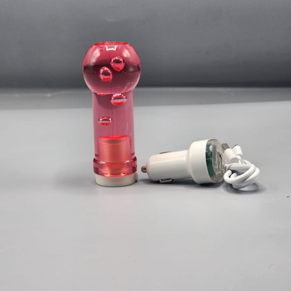 Universal Crystal LED Light Red Shift Gear knob With Charger