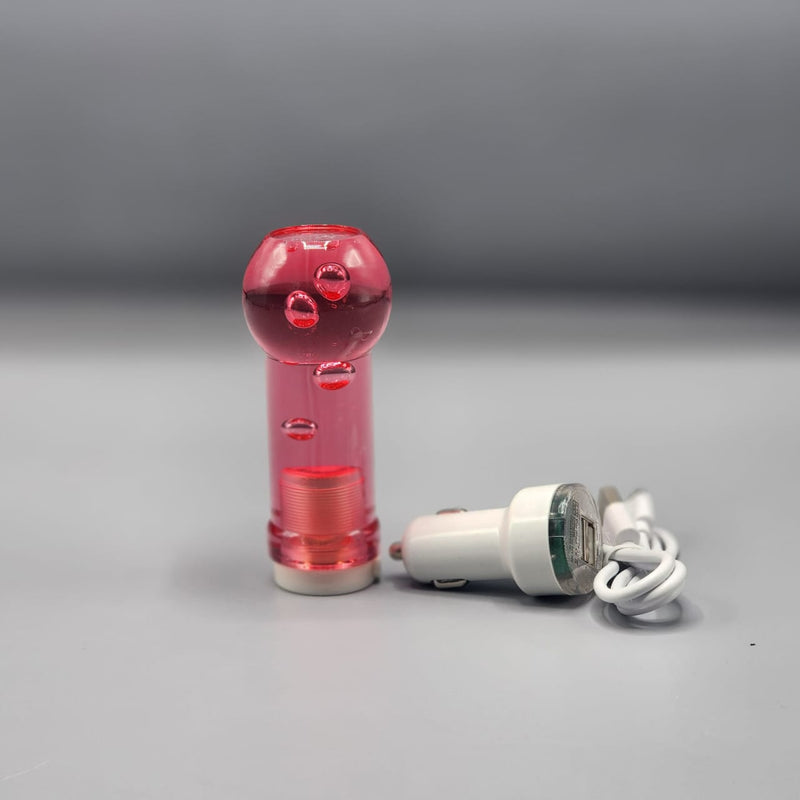 Universal Crystal LED Light Red Shift Gear knob With Charger