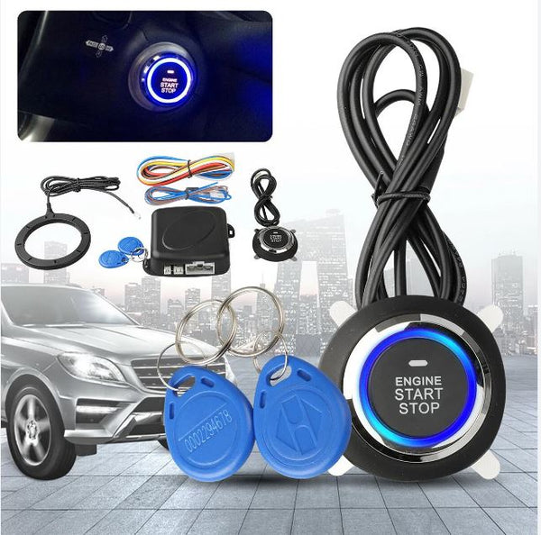 Push Start System Auto Car Keyless Entry Engine Without Remote Control Smart System
