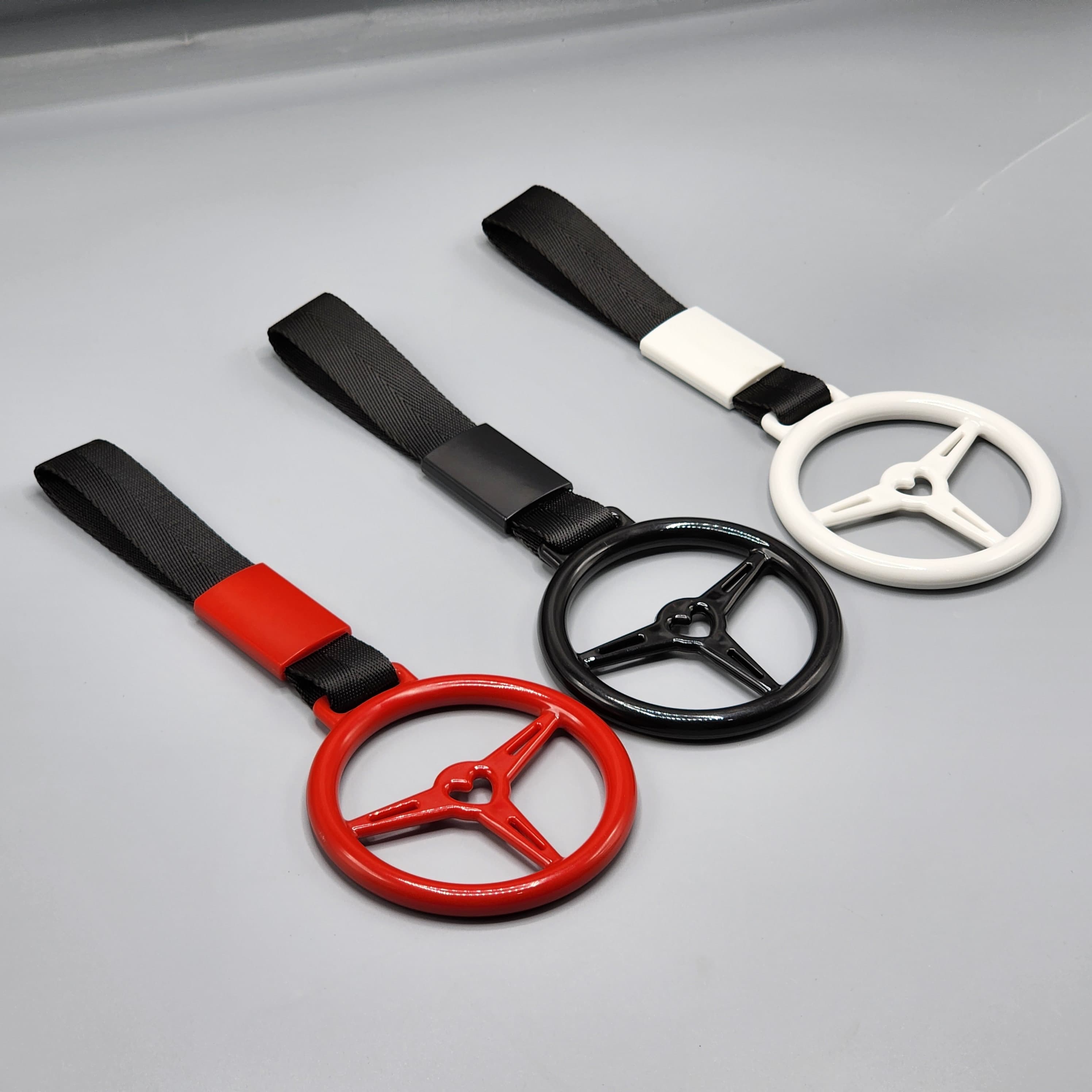 JDM Heart Steering Ring Hand Strap Decoration For Car