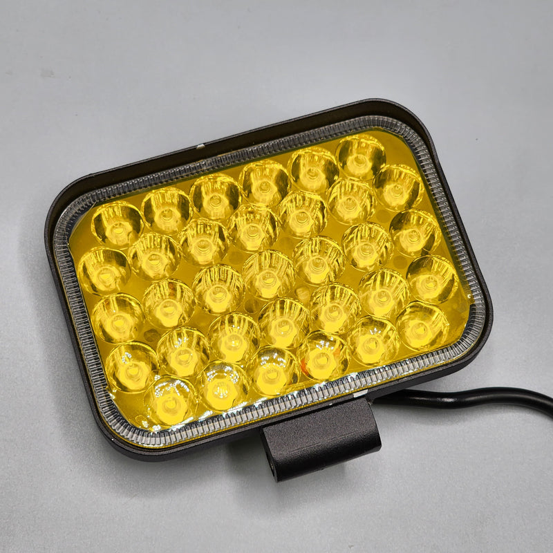 34 SMD Square Light Yellow Paper Fog Lamp 40 W For Jeep - Car - Bike 1 Pc