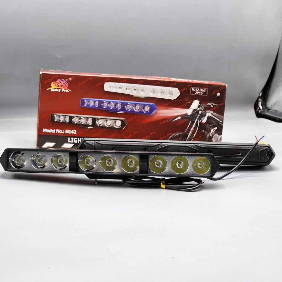 8 Inch Bar Light 9 SMD Plastic Body Bar Light White Colour 2 Pcs Set