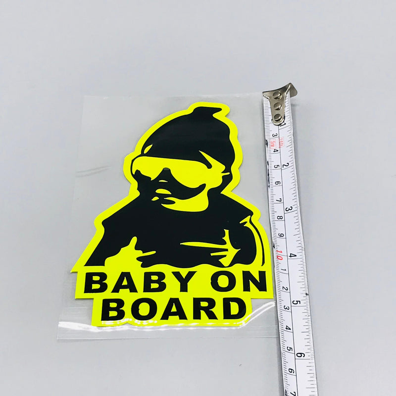 Premium Quality Custom Sticker Sheet For Car & Bike Embossed Style BABY ON BOARD