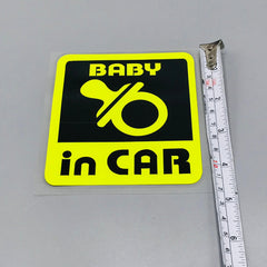 Premium Quality Custom Sticker Sheet For Car & Bike Embossed Style BABY IN CAR