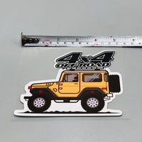 Premium Quality Custom Sticker Sheet For Car & Bike Embossed Style 4X4 OFF ROAD