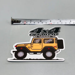 Premium Quality Custom Sticker Sheet For Car & Bike Embossed Style 4X4 OFF ROAD