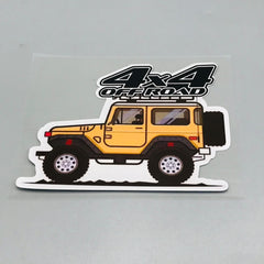 Premium Quality Custom Sticker Sheet For Car & Bike Embossed Style 4X4 OFF ROAD