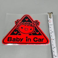 Premium Quality Custom Sticker Sheet For Car & Bike Embossed Style BABY IN CAR