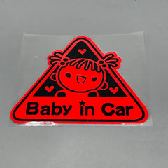 Premium Quality Custom Sticker Sheet For Car & Bike Embossed Style BABY IN CAR