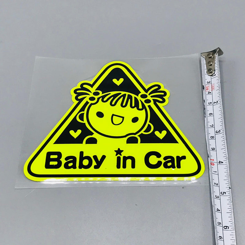 Premium Quality Custom Sticker Sheet For Car & Bike Embossed Style BABY IN CAR