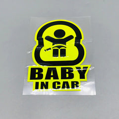 Premium Quality Custom Sticker Sheet For Car & Bike Embossed Style BABY IN CAR