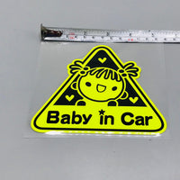 Premium Quality Custom Sticker Sheet For Car & Bike Embossed Style BABY IN CAR