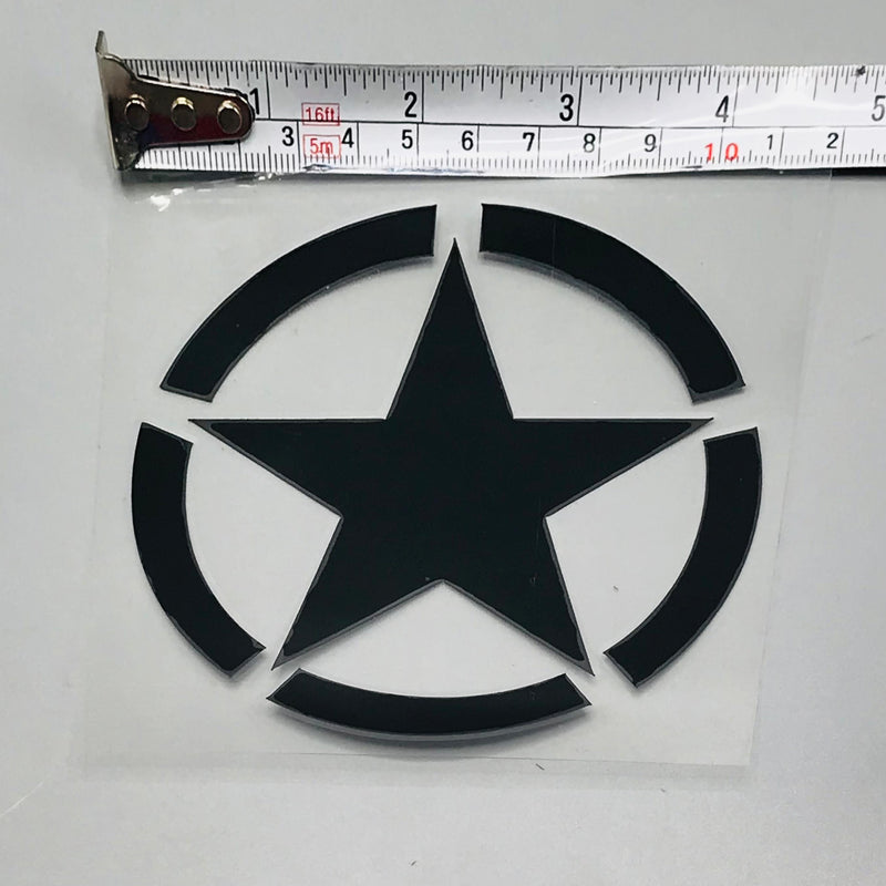 Premium Quality Custom Sticker Sheet For Car & Bike Embossed Style 5-POINTED STAR