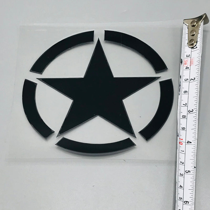 Premium Quality Custom Sticker Sheet For Car & Bike Embossed Style 5-POINTED STAR