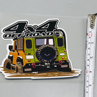 Premium Quality Custom Sticker Sheet For Car & Bike Embossed Style 4X4 OFF ROAD